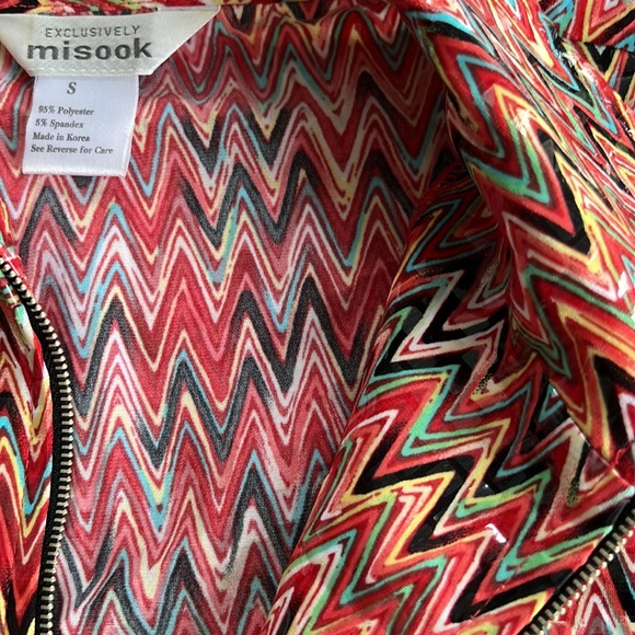 Misook Full Zip Lightweight Unique Colorful Jacket Size S - Picture 11 of 11